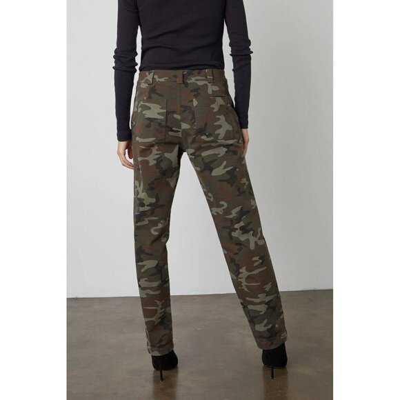 VELVET BY GRAHAM & SPENCER Ottie Camo Cotton Stretch Twill Utility Pants, Size 2 - Picture 5 of 16